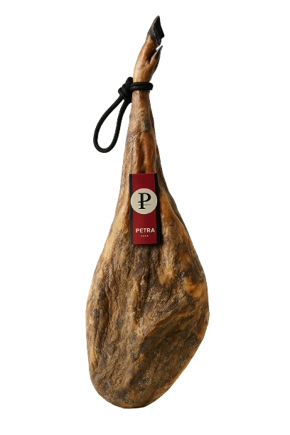Jamón Petra — bellota 50% ibérico, pieza entera con etiqueta granate